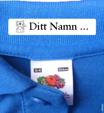 48 Påstrykbara namnlappar för kläder | Namnlappar kläder