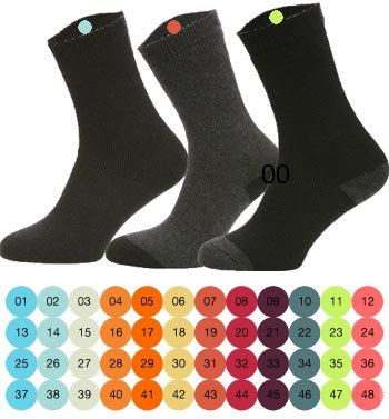 48 Etiketter for klær i fortløpende nummer | Stryk-på etiketter til sokker